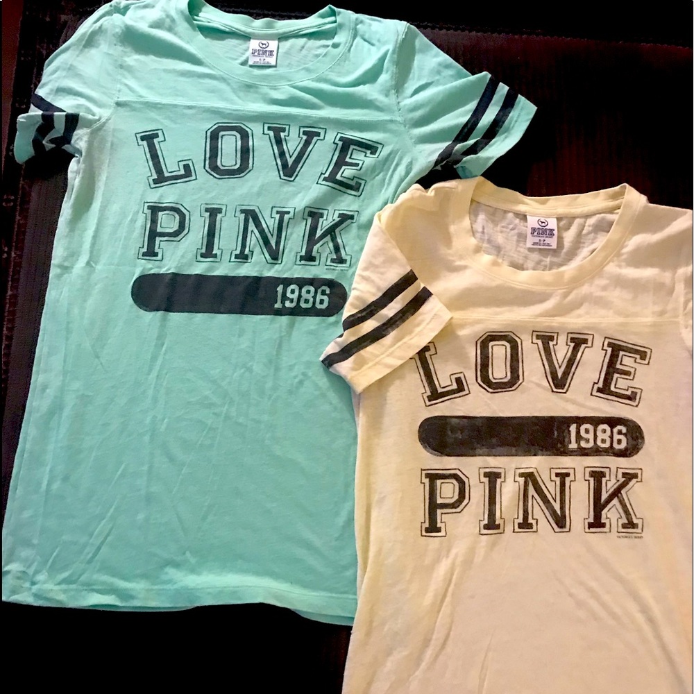 2 Victoria Secret PINK T Shirt - size small